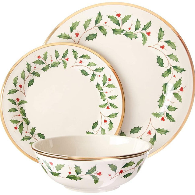 Lenox 883430 Holiday 3-Piece Place Setting