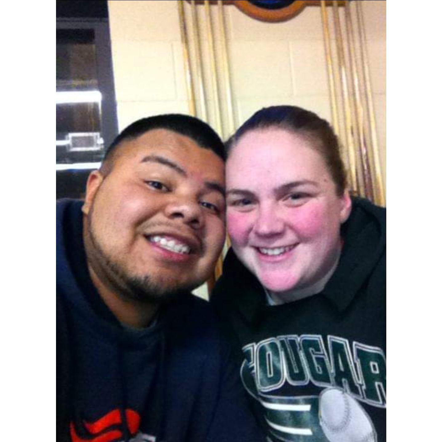 2012 we walked to the Golden Q in Hays, KS with a blizzard happening.