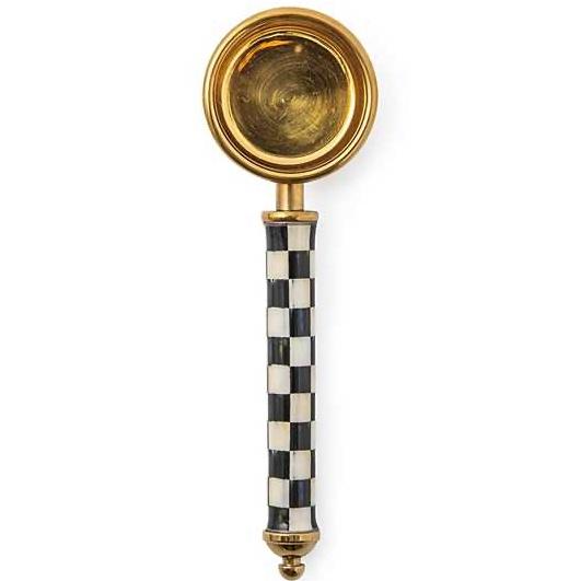 Mackenzie Childs Courtly Check Supper Club Gold Coffee Scoop