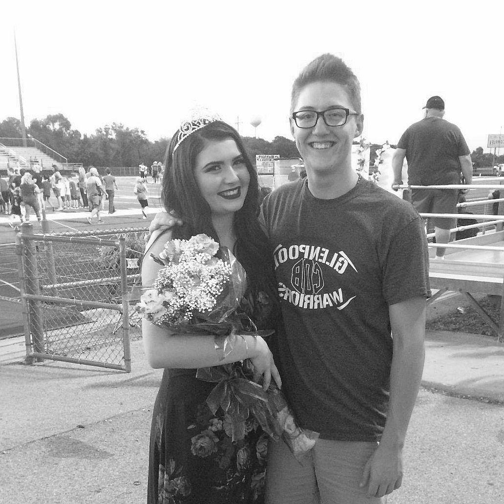 Our first picture together! Taken at high school homecoming, 2016.