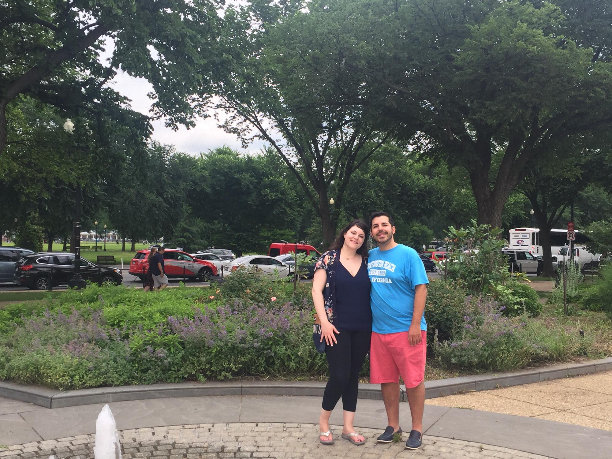 First trip together. This picture is near the White House in D.D.