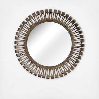 Drum Rusted Metal Frame Mirror