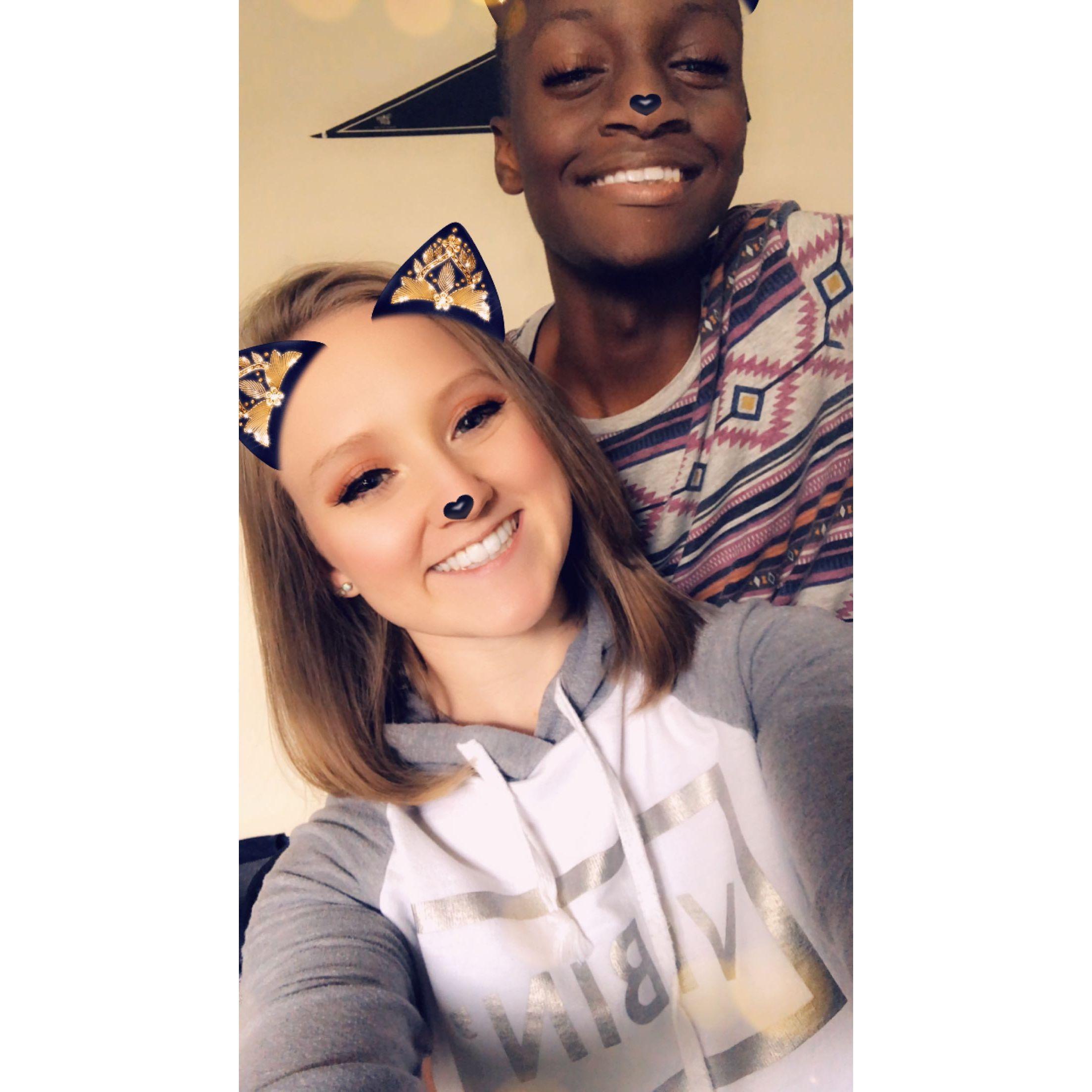 Our first selfie... with Snapchat Filters (2018)