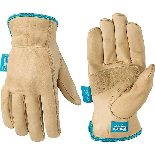 Women's Water-Resistant Leather Work Gloves, HydraHyde, Medium (Wells Lamont 1167M)