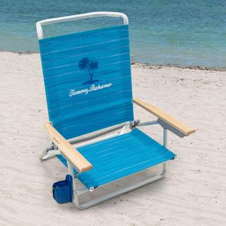 5-Position Classic Beach Chair with Cup Holder