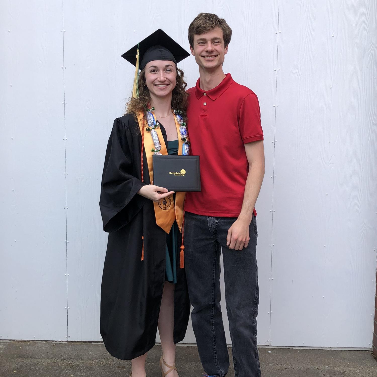 Katie graduating from Chemeketa