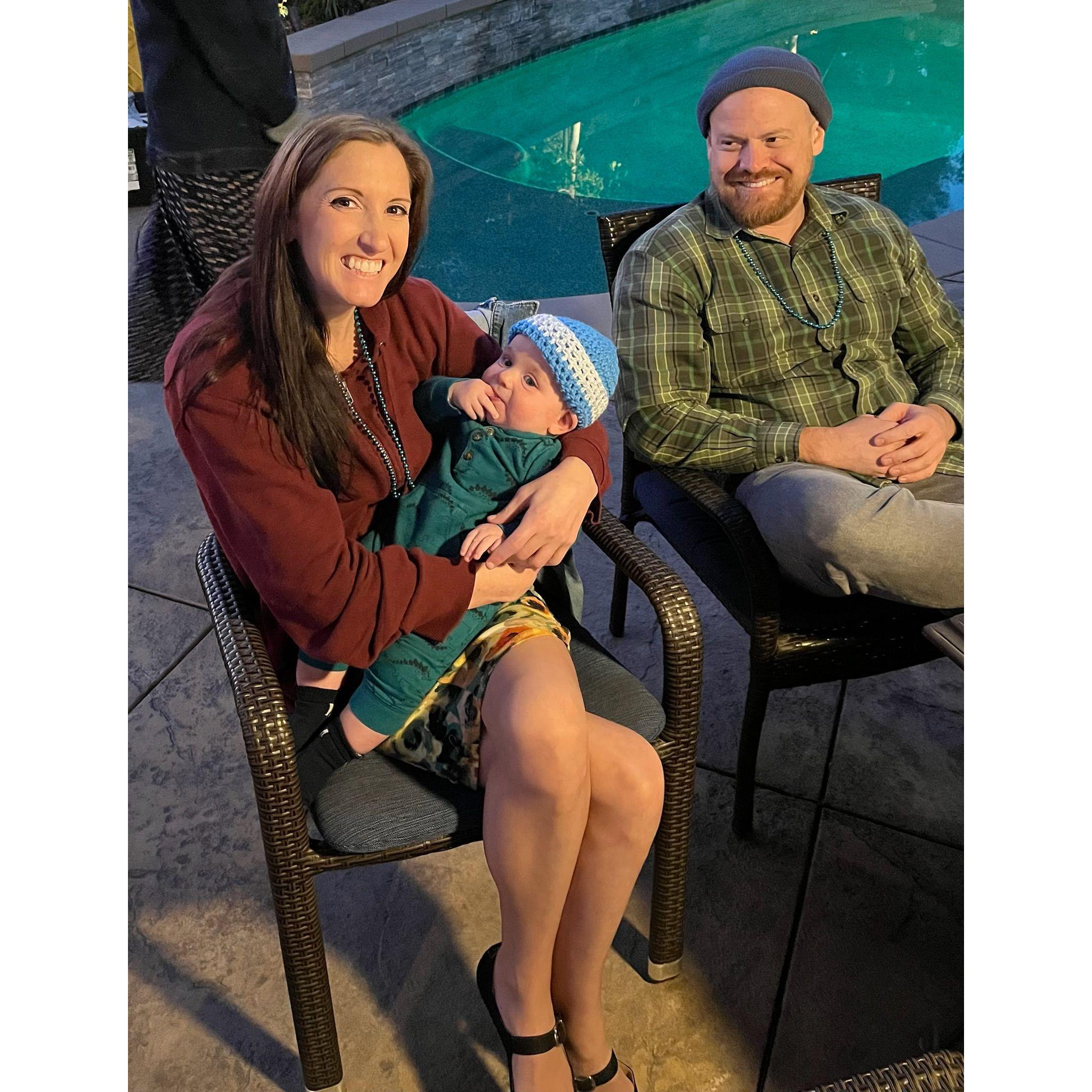 Holding Connor - Danielle (bridesmaid) and Stephen's son