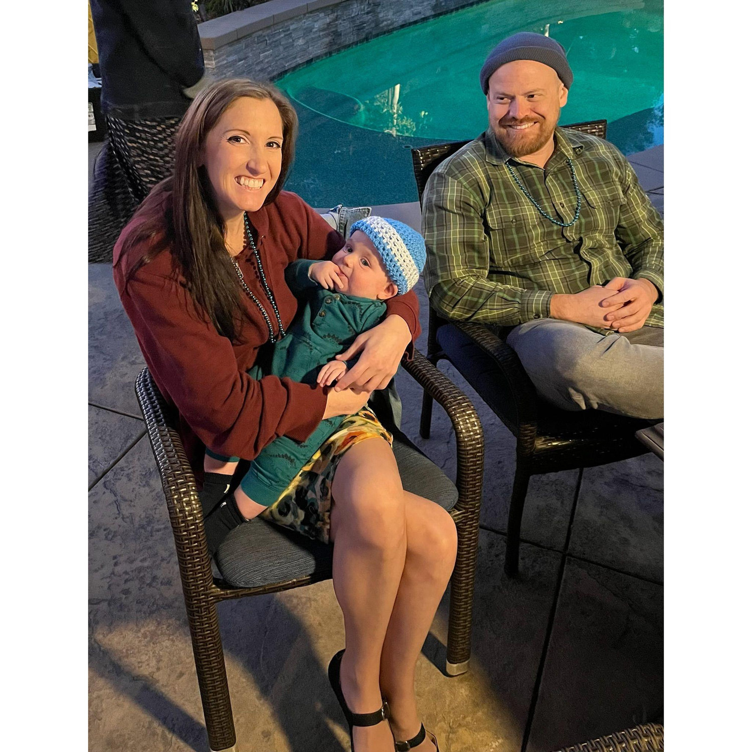 Holding Connor - Danielle (bridesmaid) and Stephen's son