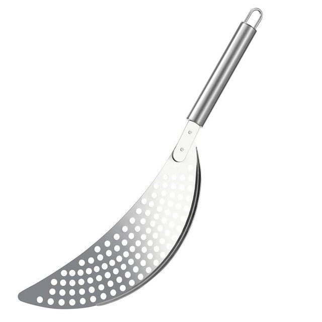 Stainless Steel Held Pot Strainer, Pasta Strainer with handle, Insert Pan Drainers for Spaghetti Fry Noodles Fruit Vegetable Kitchen Pots Pans(36×6.5cm/14.17×2.55inch)