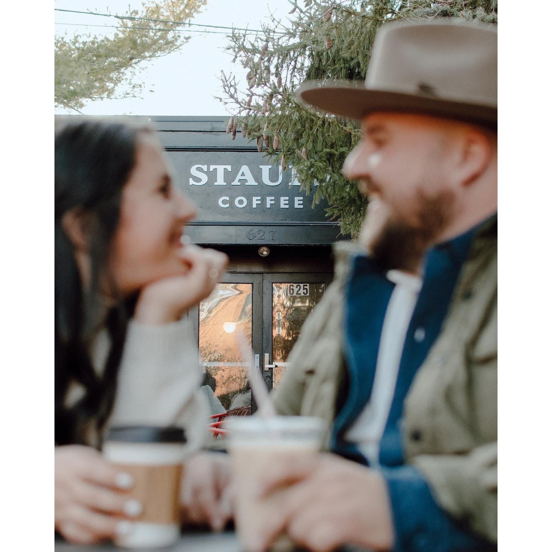 Our first date was at this coffee shop so we returned to the place where it all began for our engagement pictures.