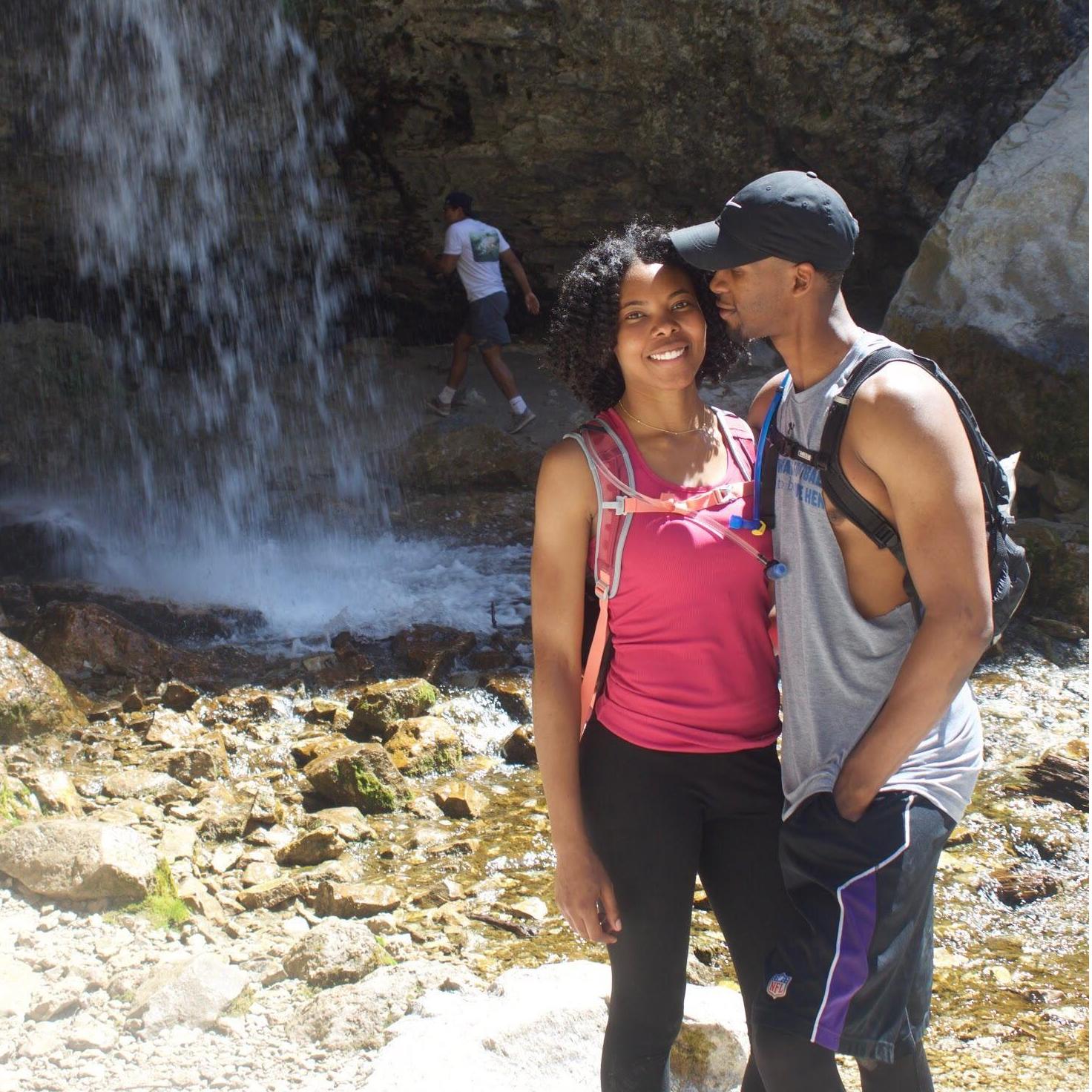 Hiking to the waterfalls of Hanging Lake in Colorado
