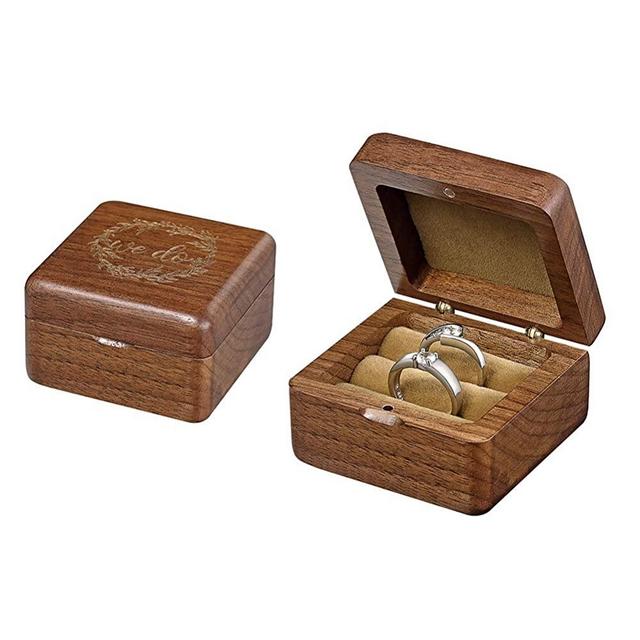 Wooden Wedding Ring Box,Ring Bearer Cushion,Wedding Ring Pillow (Ring Box We Do)