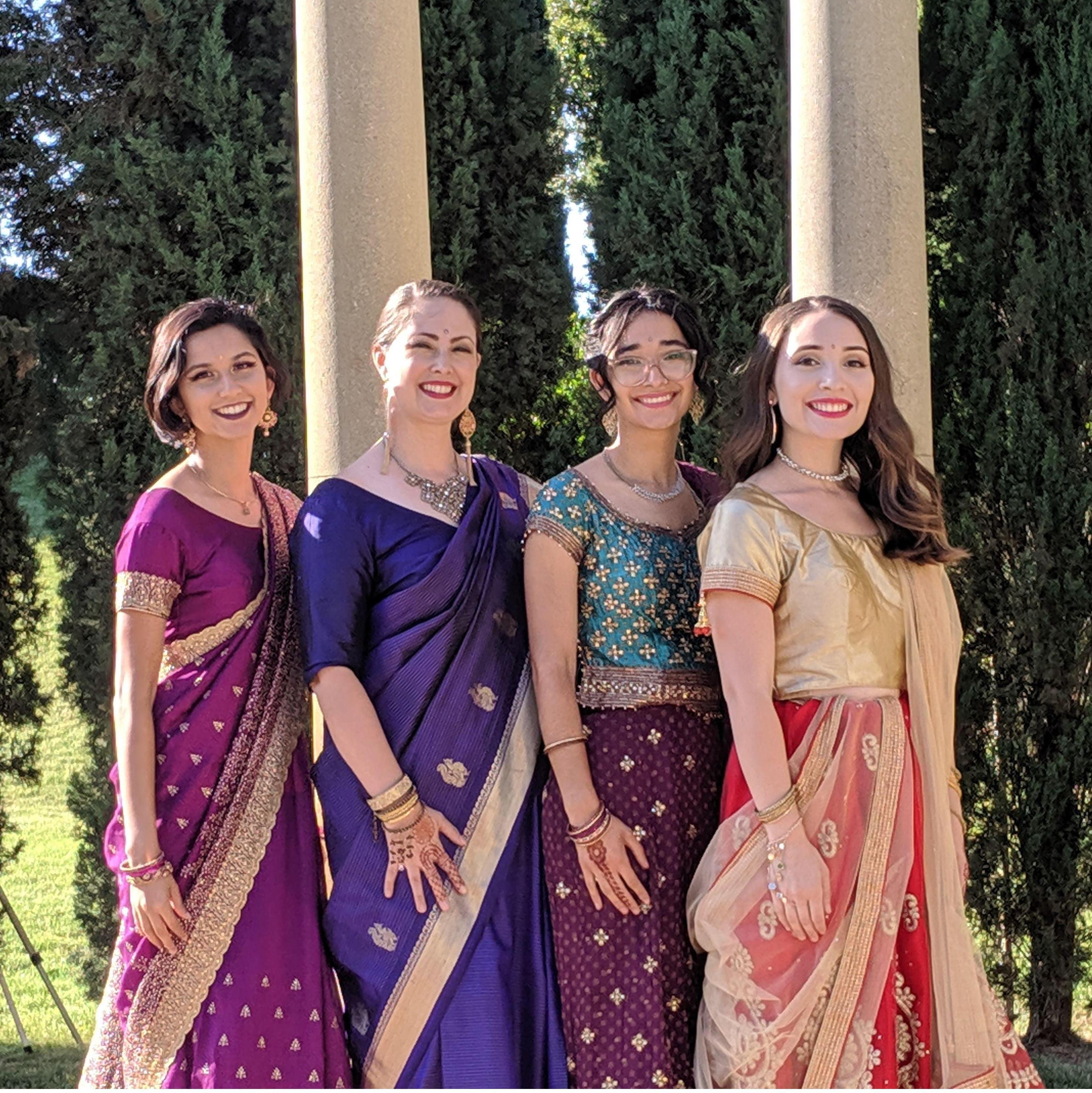 Elina, Laraine, Sable, and Shelby at Suchi and Mike's wedding