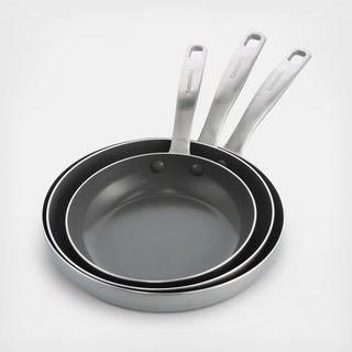 Chatham Stainless Steel 3-Piece Frying Pan Set