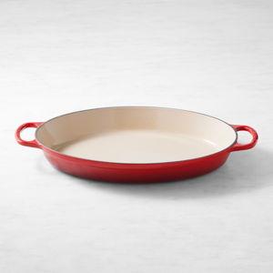 3-Qt Le Creuset Signature Enameled Cast Iron Oval Gratin Baker - Cerise Red
