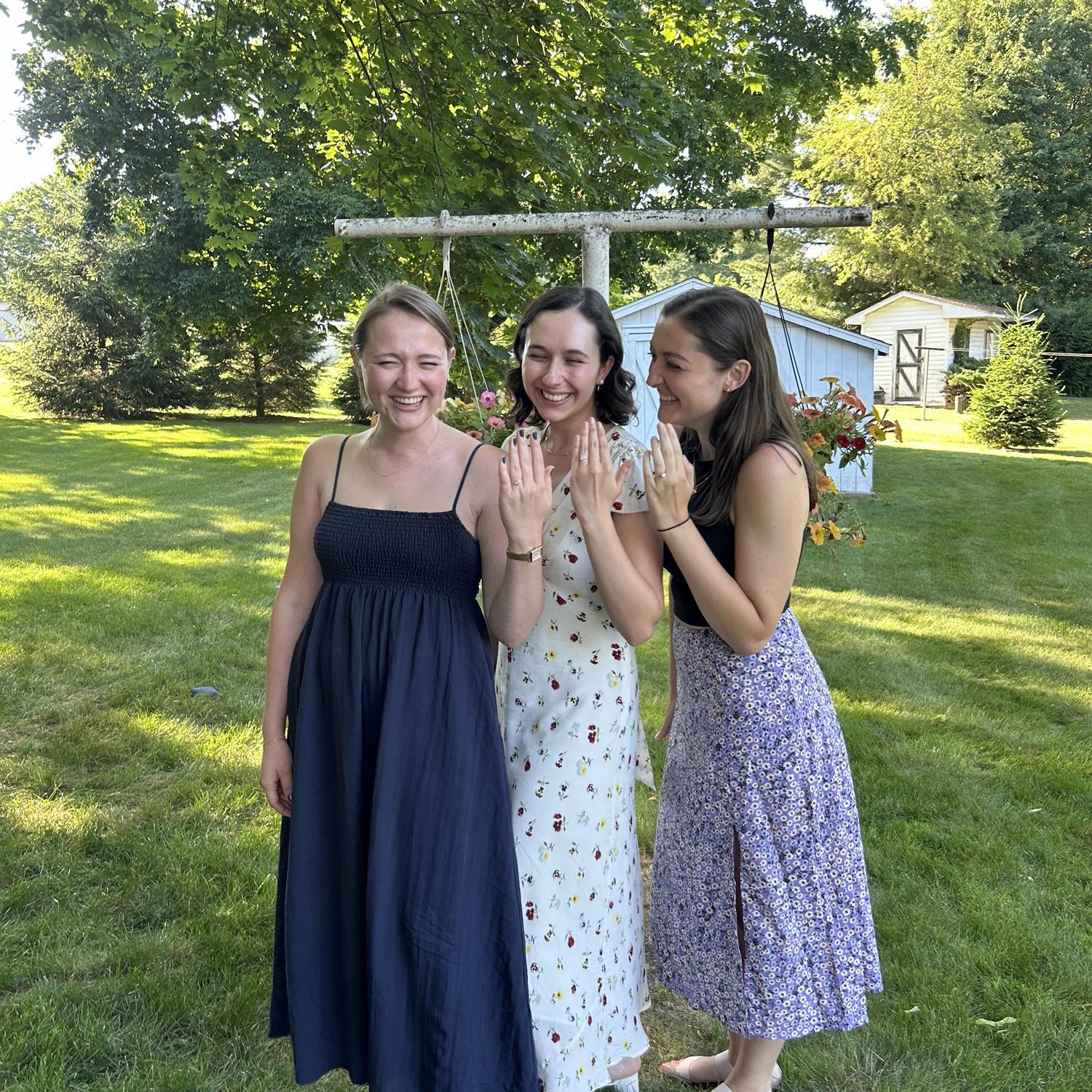 Fran, Mary and Em- ChemE pals to brides-to-be!