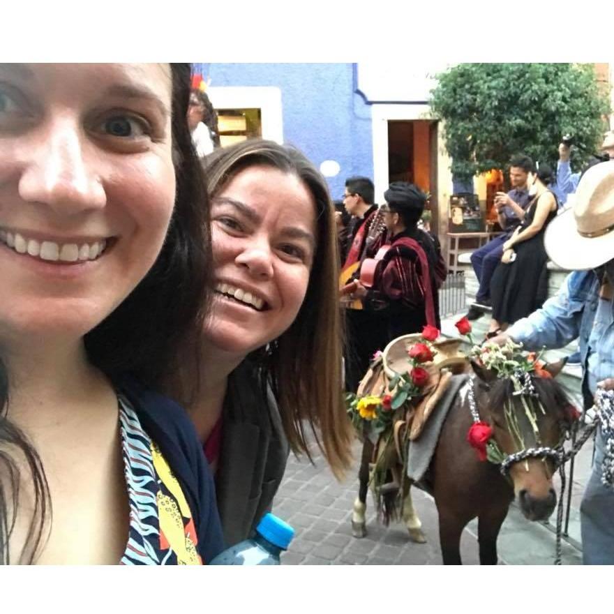 With the tequila donkey in Guanajuato celebrating Patty and Luis
