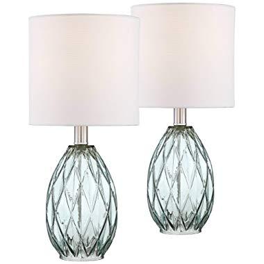 Rita Blue-Green Glass Accent Table Lamp Set of 2-360 Lighting