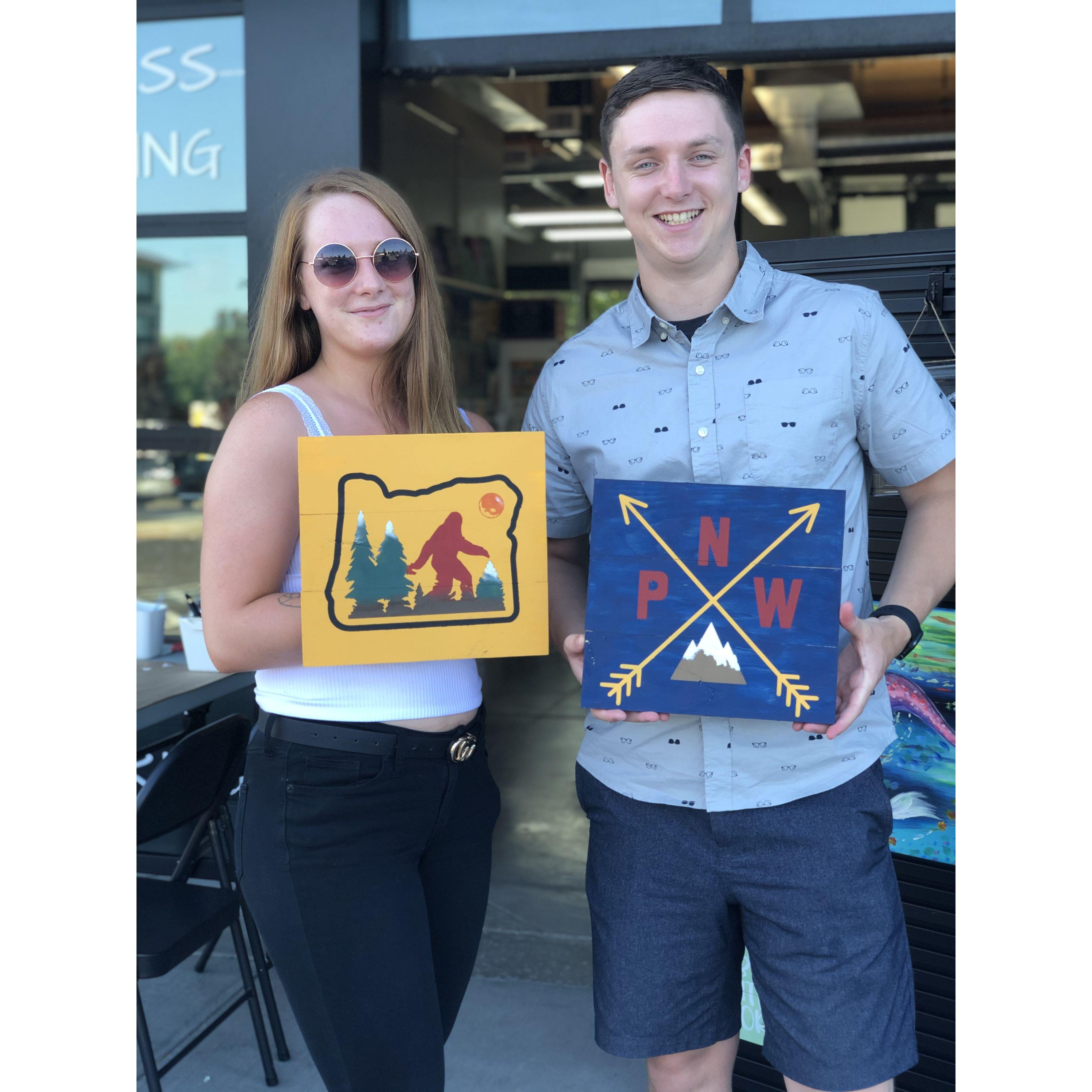 Suprise visit for Austin's birthday. August 2020