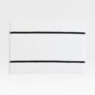 Tuxedo Stripe Organic Cotton Bath Mat