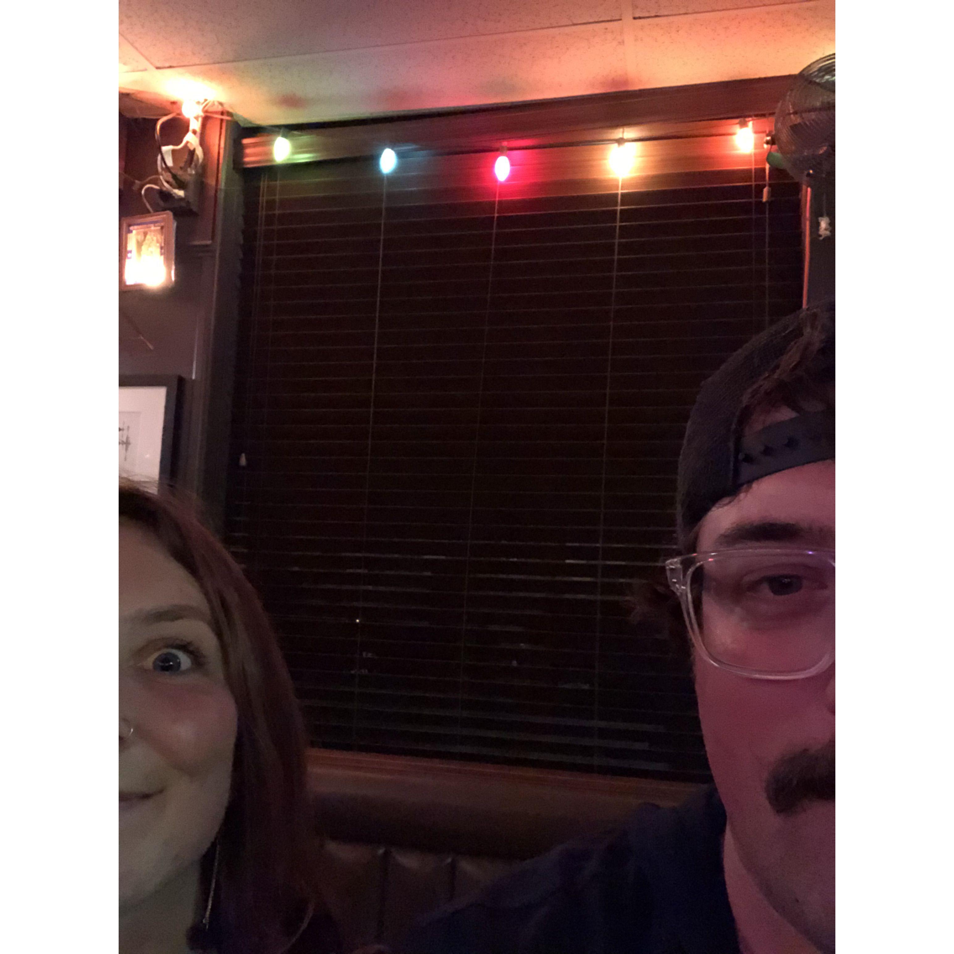 At our fav dive bar in Savannah, GA