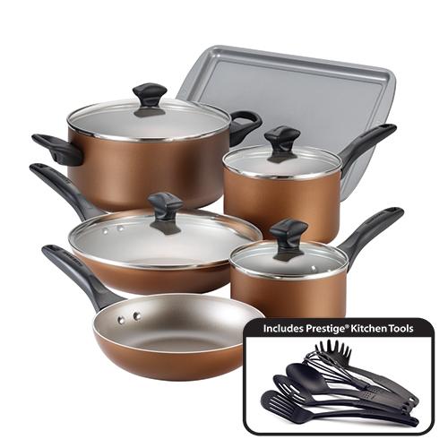 Farberware® 15pc. Nonstick Cookware Set - Copper