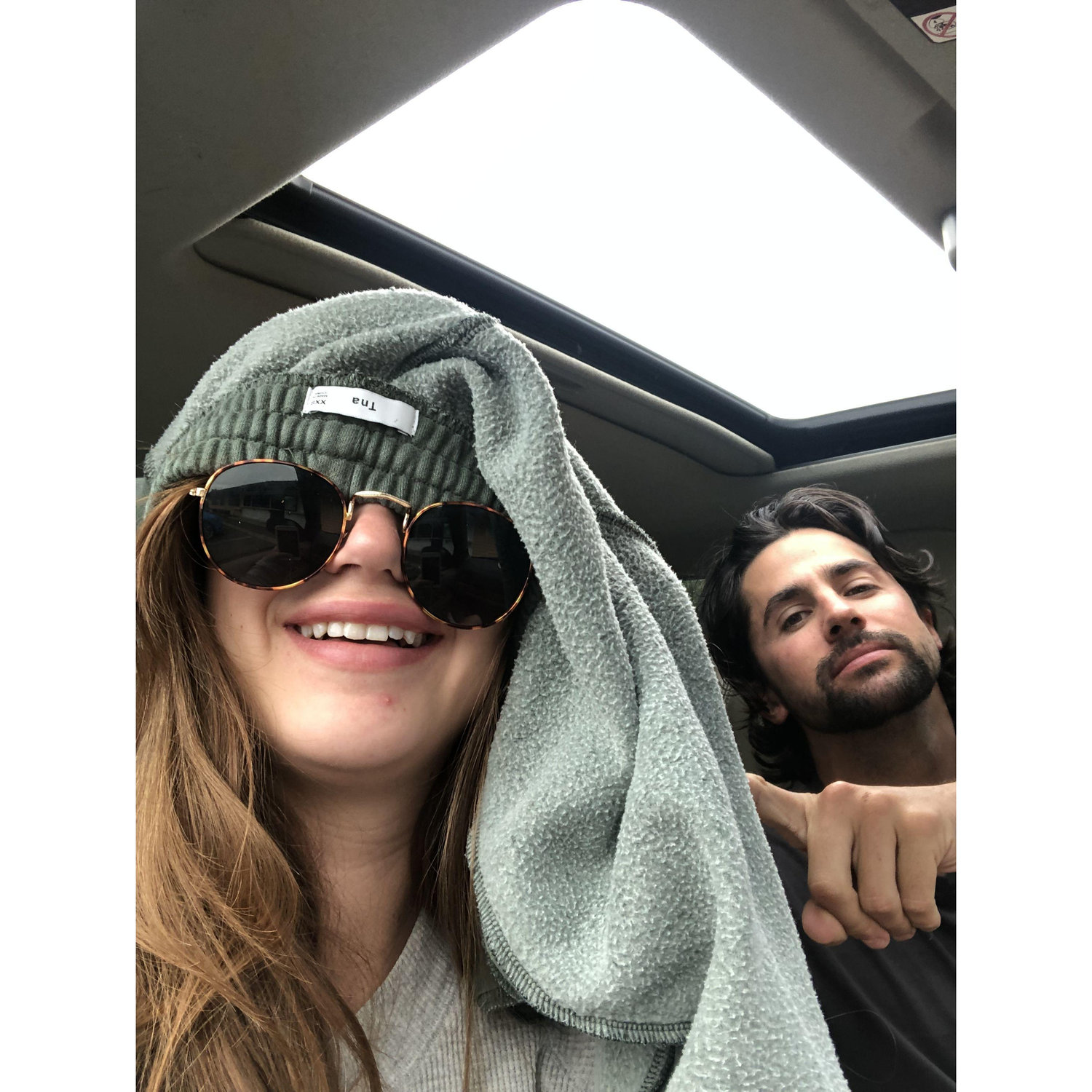 Hungover after our anniversary in Tofino