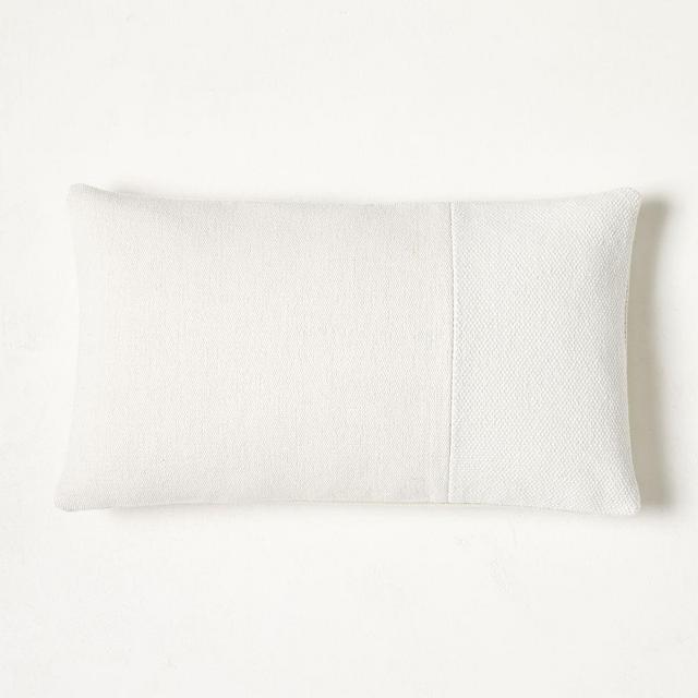 Cotton Canvas Pillow Cover, 12"x21", White