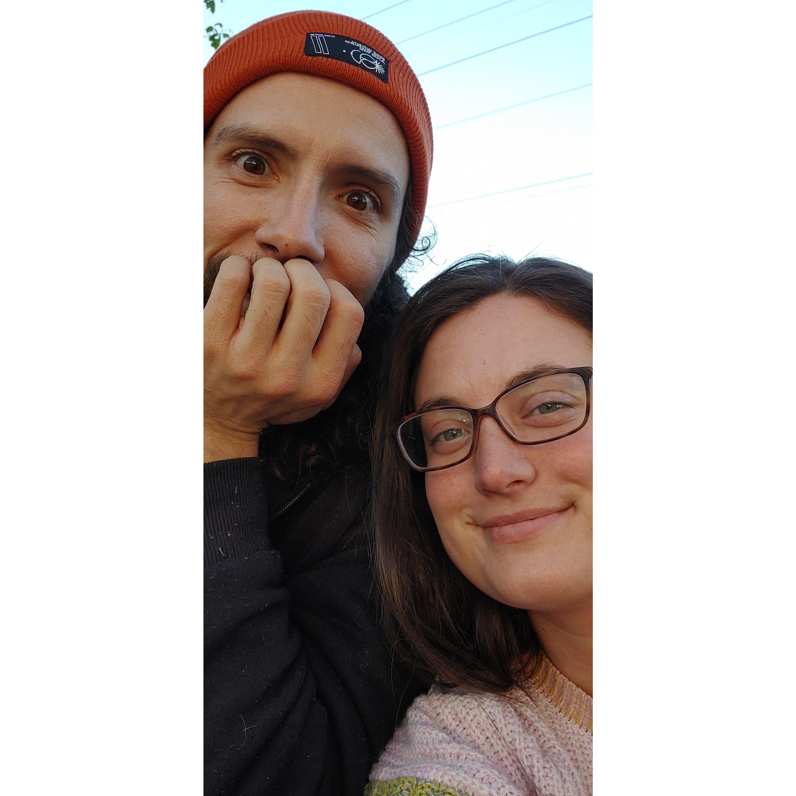 Babe, come on take a picture! Really...? Yeah!! ...oookay haha