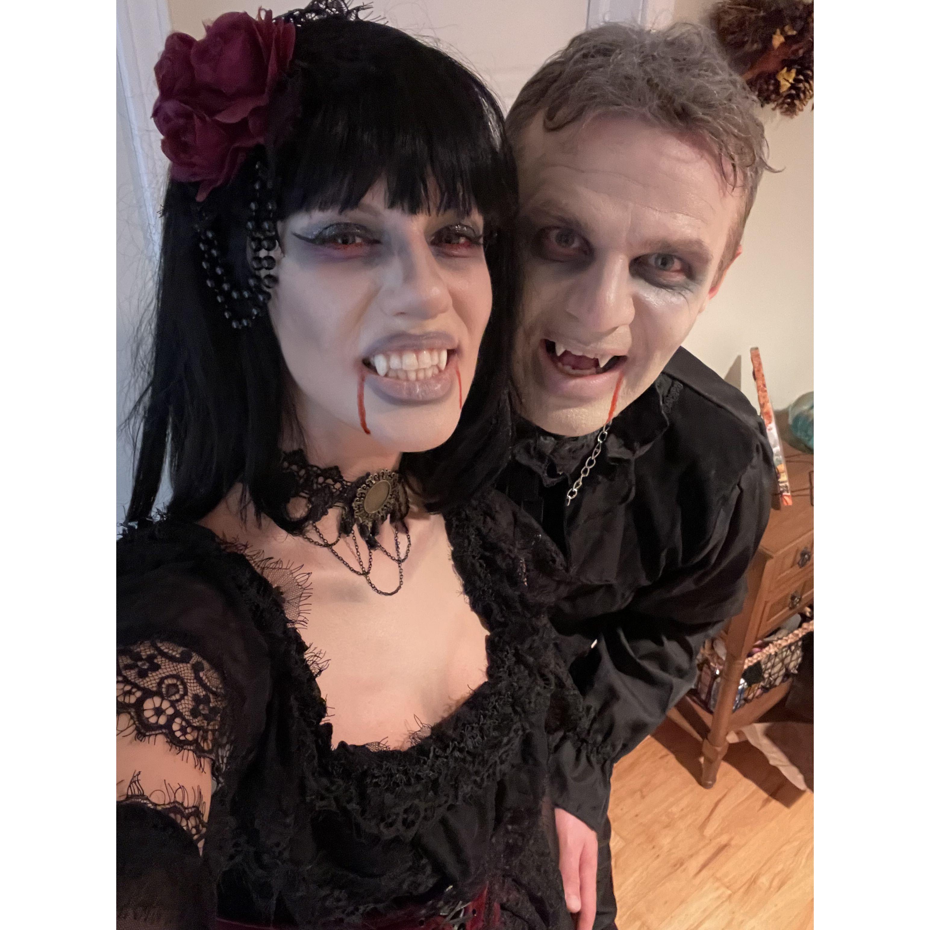 We won the costume contest thanks to Julia's makeup skills