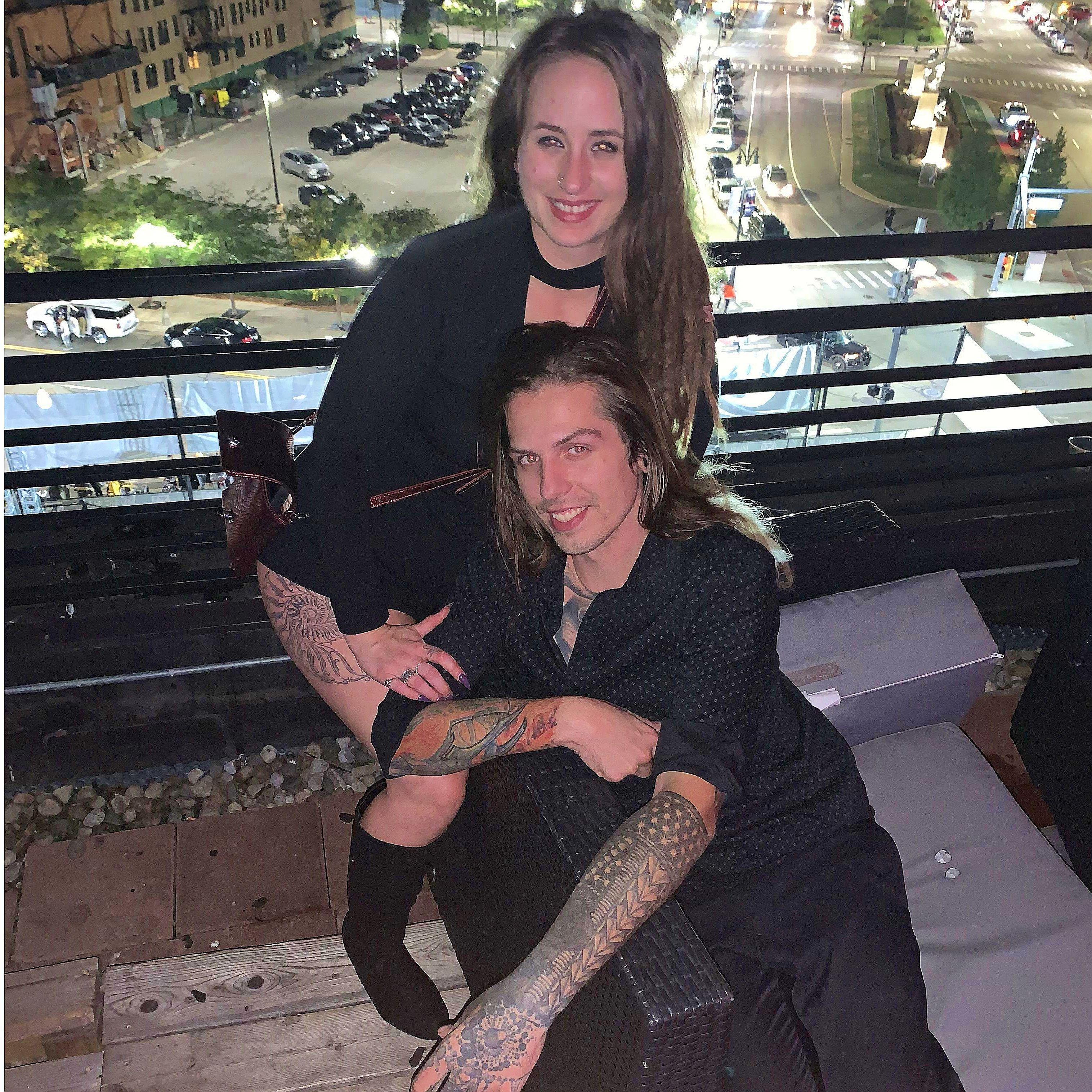 Rooftop in Detroit for Karah and Eric's bach party - fall 2021