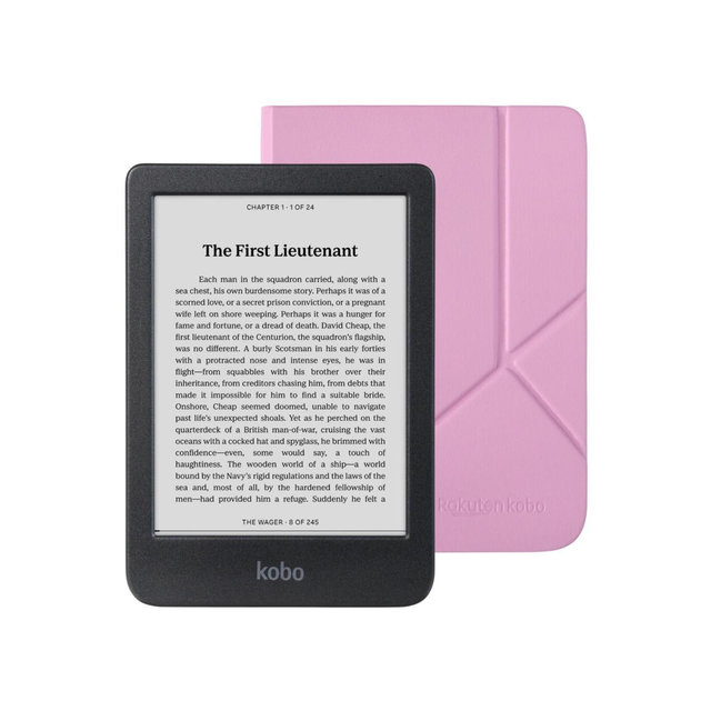 Kobo Clara BW eReader with Candy Pink SleepCover Bundle