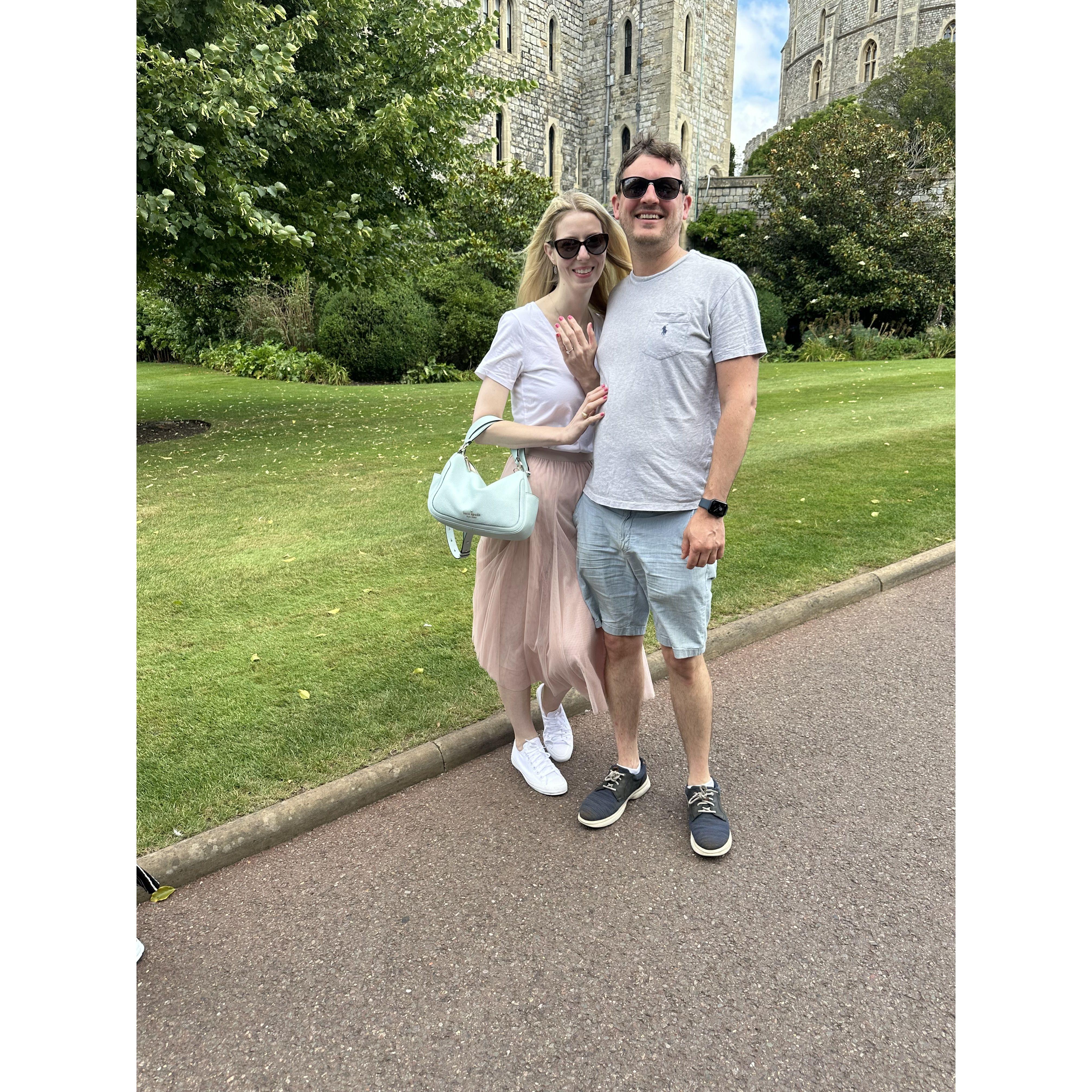 When choosing Windsor as our wedding location we decided to tour Windsor Castle together and managed to catch the Changing of the Guard ceremony.