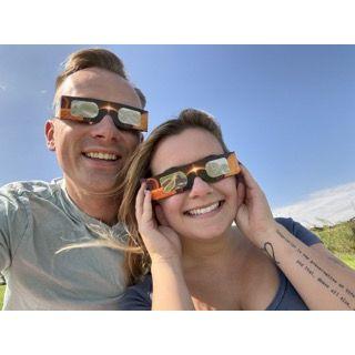 Do we look silly? Yes. Was it our first  Solar Eclipse?... Yes. Did Liz learn that Nick is obsessed with Space? YES!
