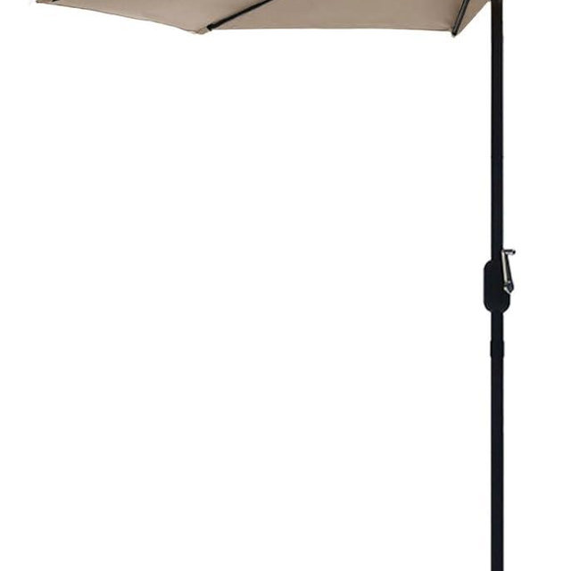 STANDERECT 9FT Half Patio Umbrella, Outdoor Wall Umbrella with Easy Hand Crank, 5 Sturdy Ribs, UV Protection for Pool Garden Balcony Deck