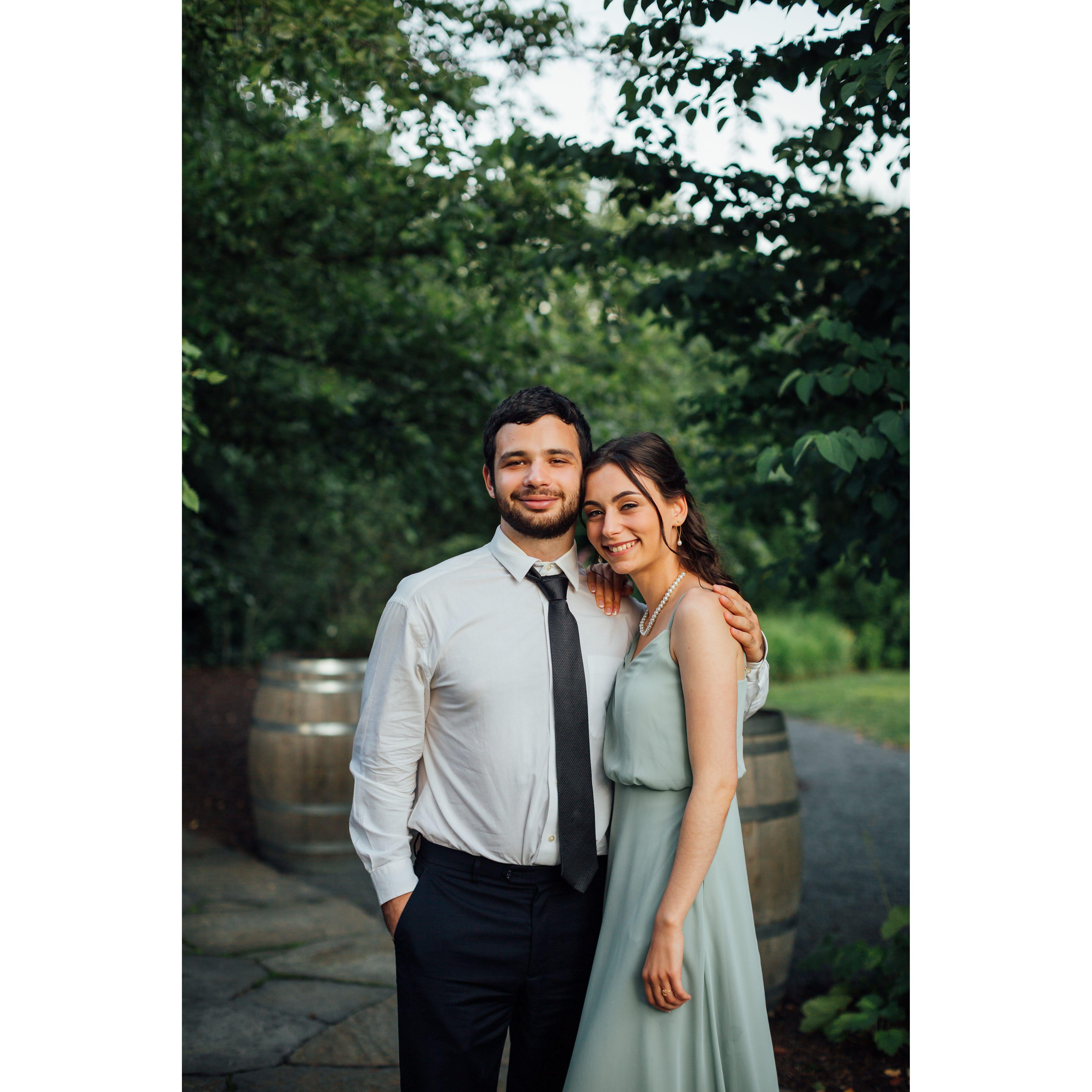 Out first wedding together, celebrating Felix (Rebecca's brother) and Ilana!