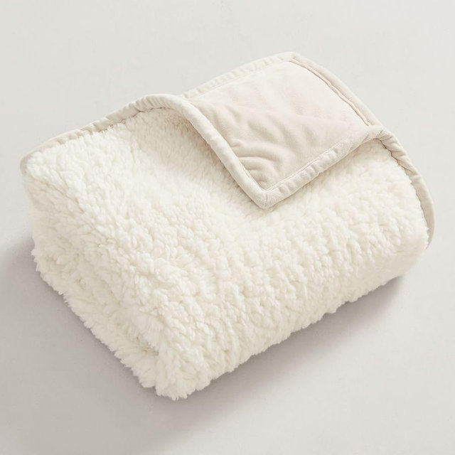 Pet Throw Ivory Sherpa