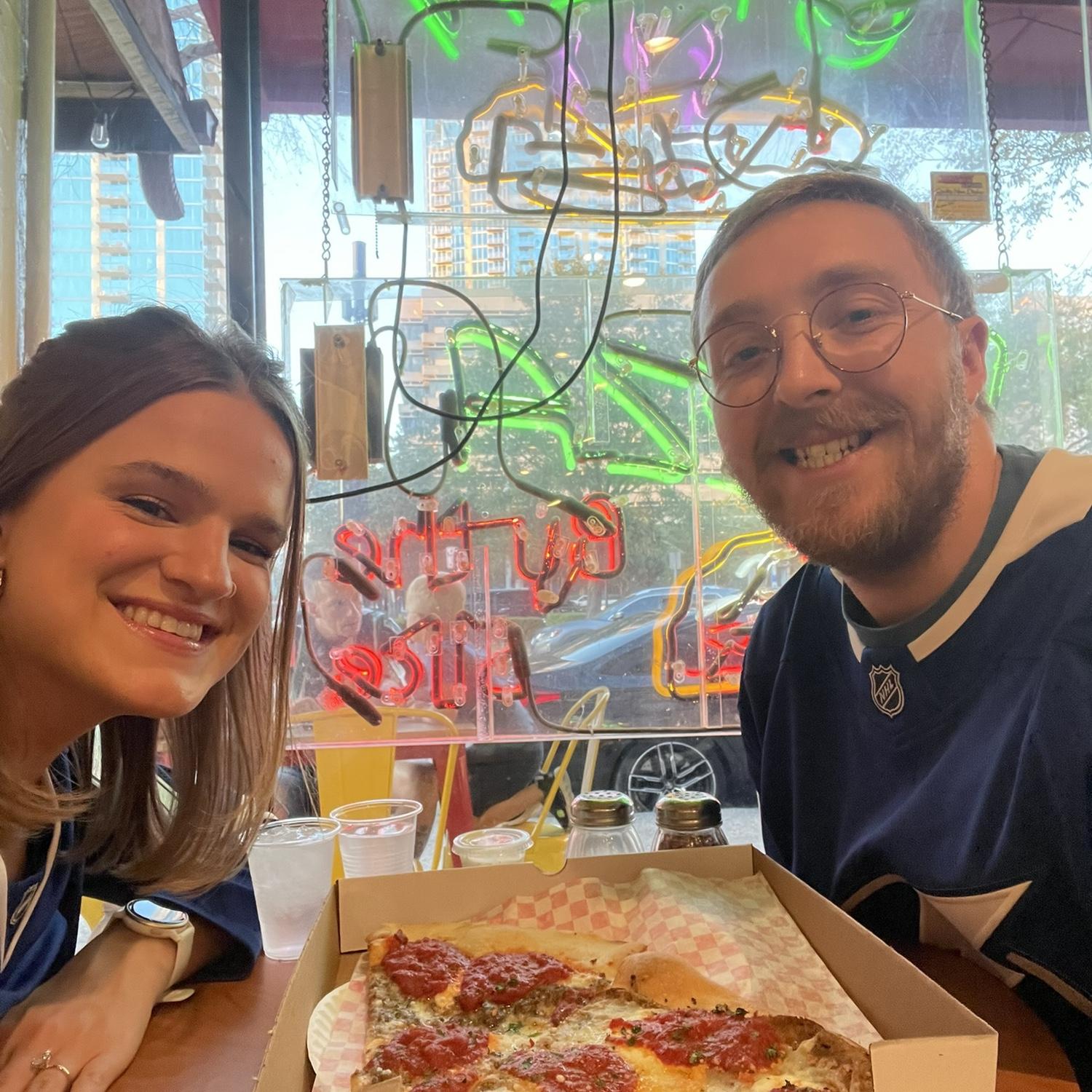 Eddie & Sam’s N.Y. Pizza was our first date. We eat here every anniversary!