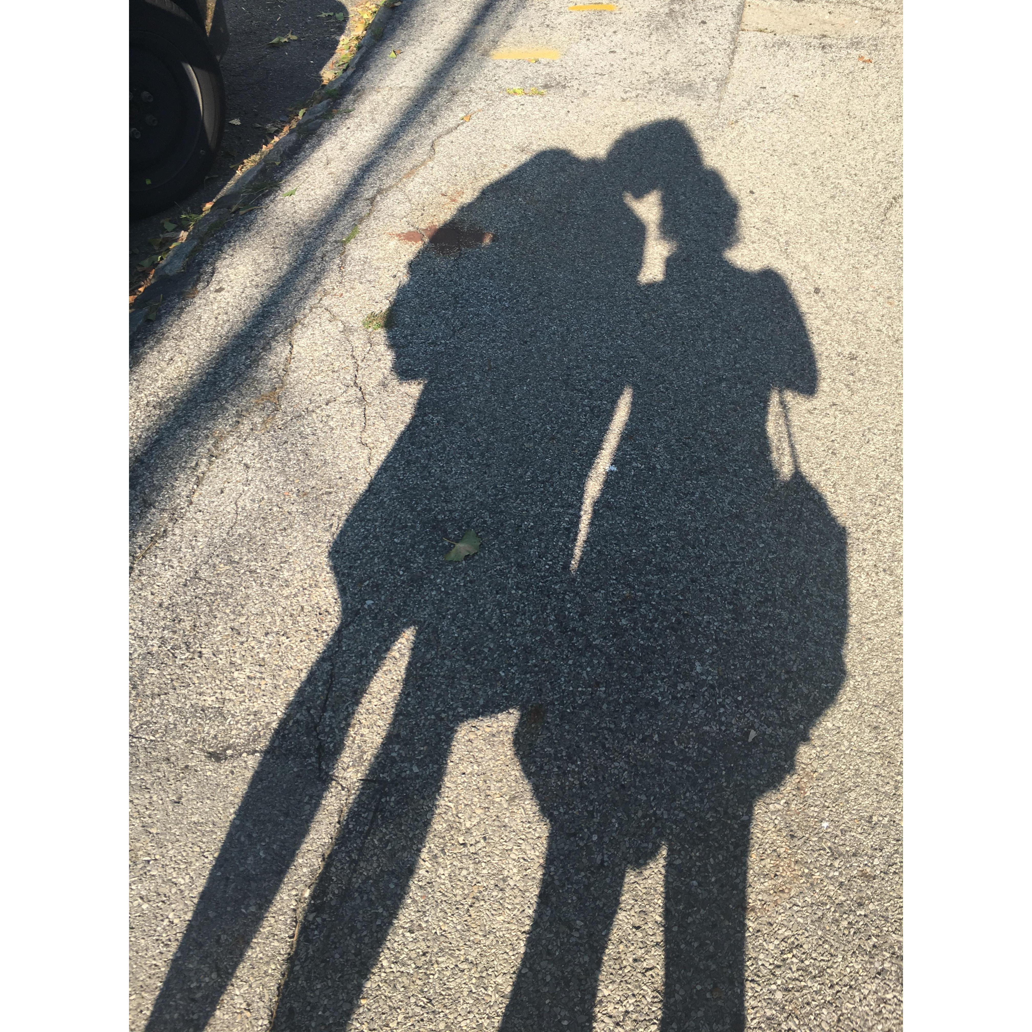 Our Jungian shadows on City Island.