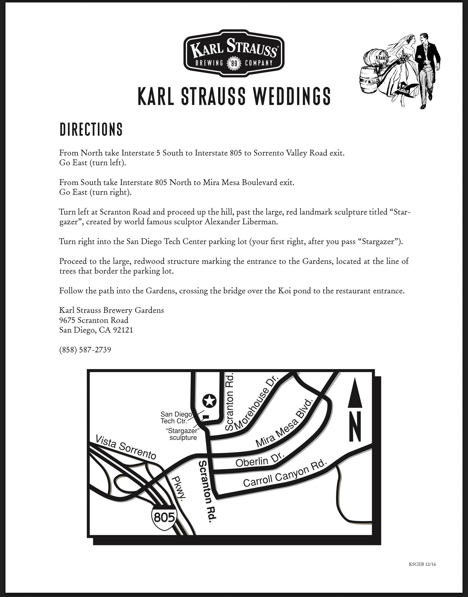 Directions to Karl Strauss-Sorrento Mesa!!!