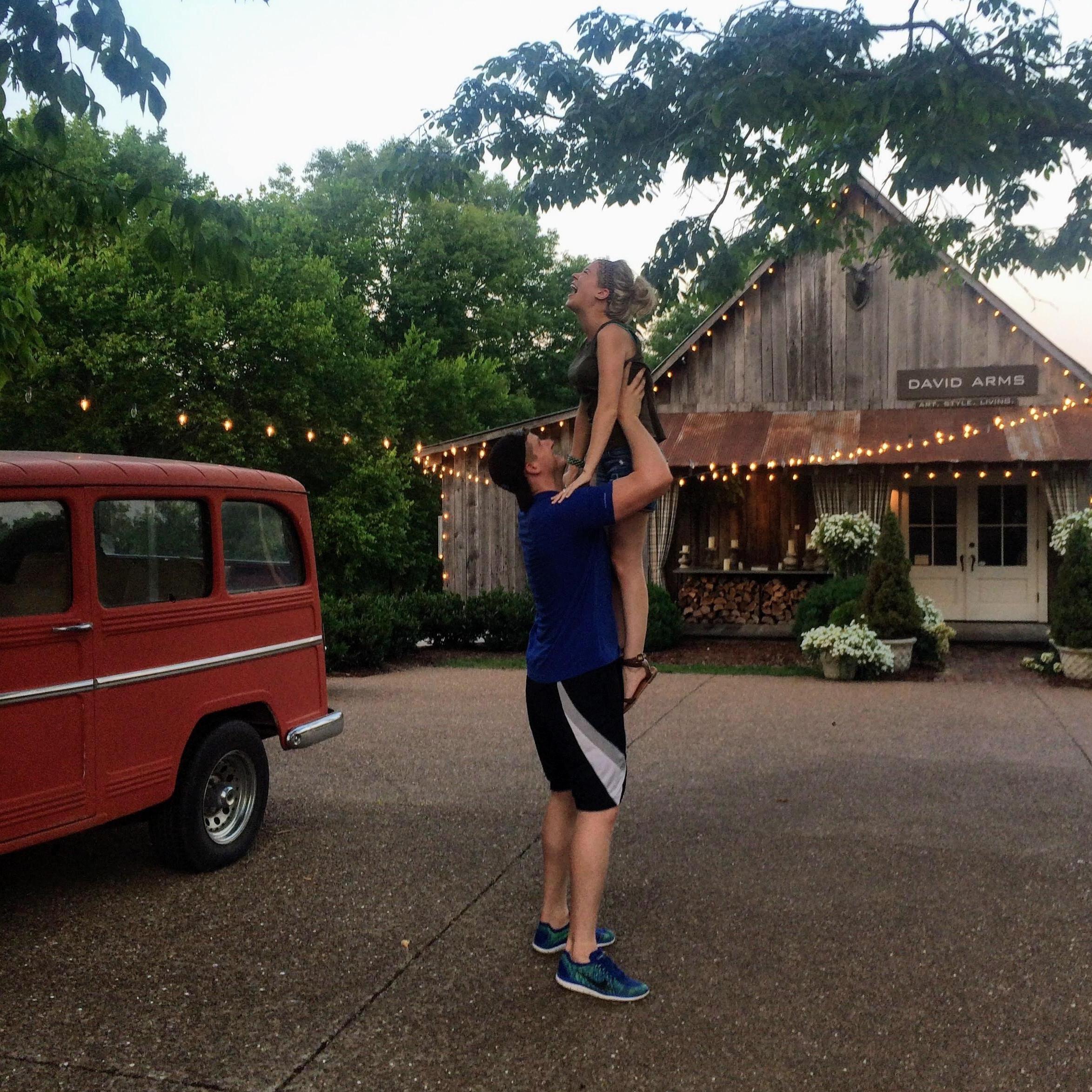 We've gotten really good at doing the dirty dancing movie jump! haha!