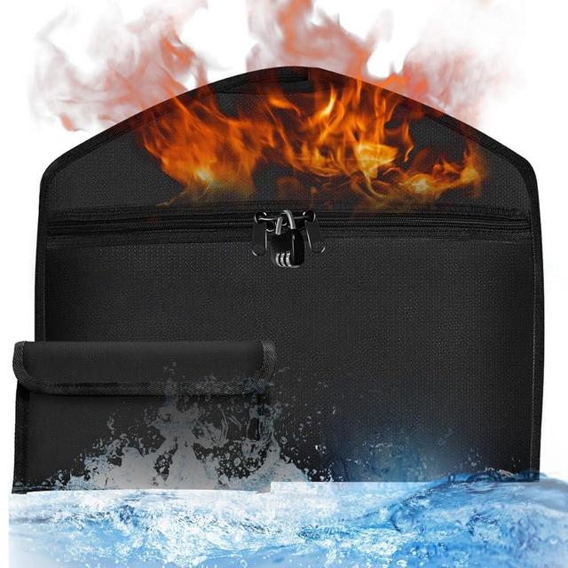 Sdstone Hanger Diversion Fireproof & Waterproof Safe with Lock and Small Fireproof Bag, Hidden pocket safe hanger, Under Hanging Clothes with Pocket to Hide Valuables for Travel or Home,1 Pack