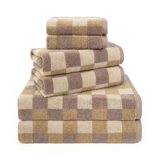 American Soft Linen Wizard Collection 100% Combed Cotton Luxury 6 Piece Towel Set, Yarn Dyed Ultra Soft and Plush Towels for Bathroom