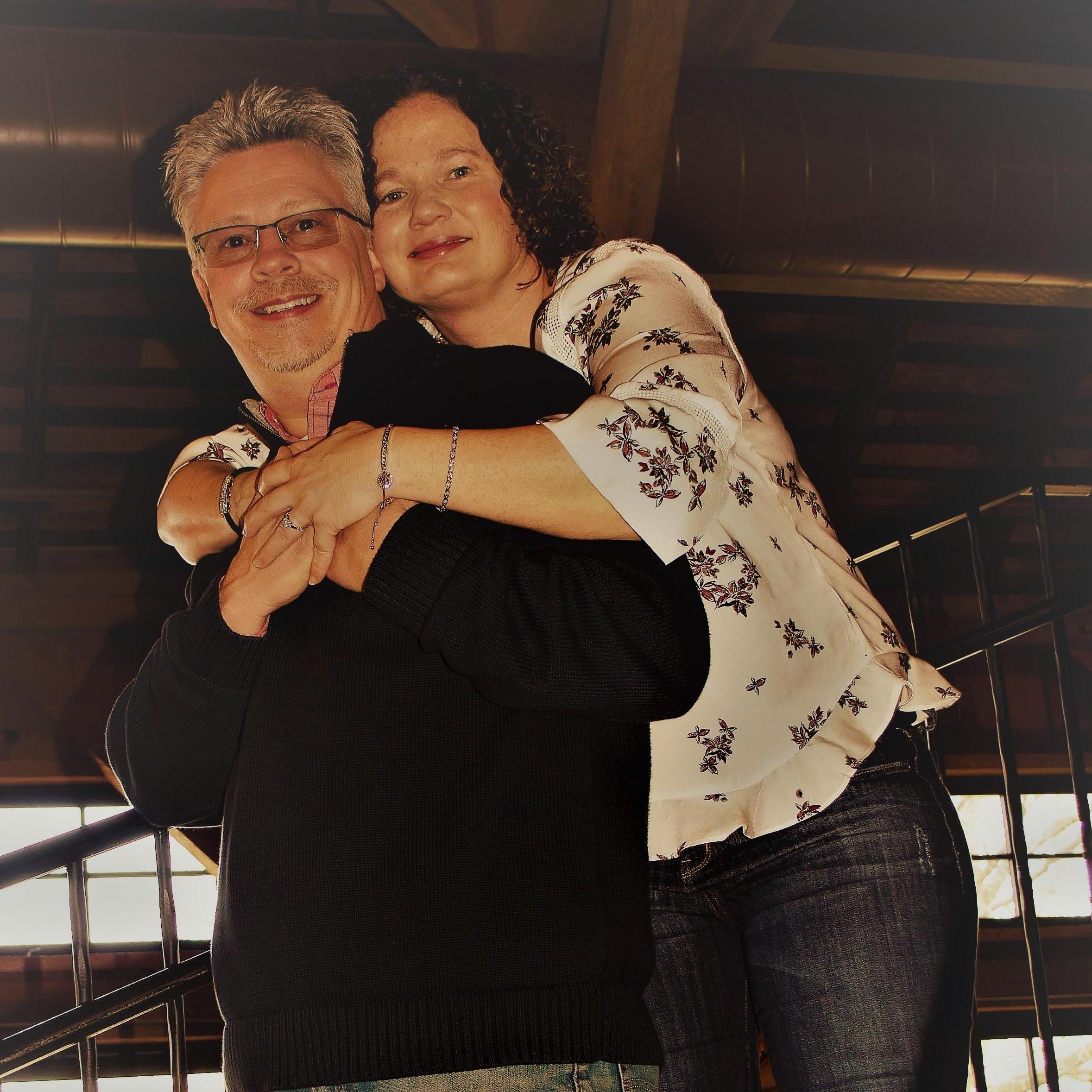 Engagement photo inside the Bistro at Gervasi vineyard, one of our favorite spots!