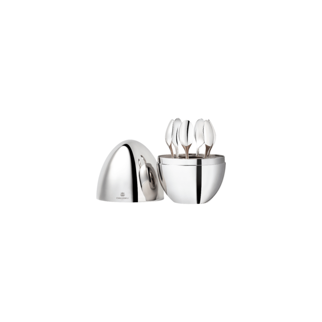 Christofle 6-Piece Silver-Plated Espresso Spoon Set Mood Coffee