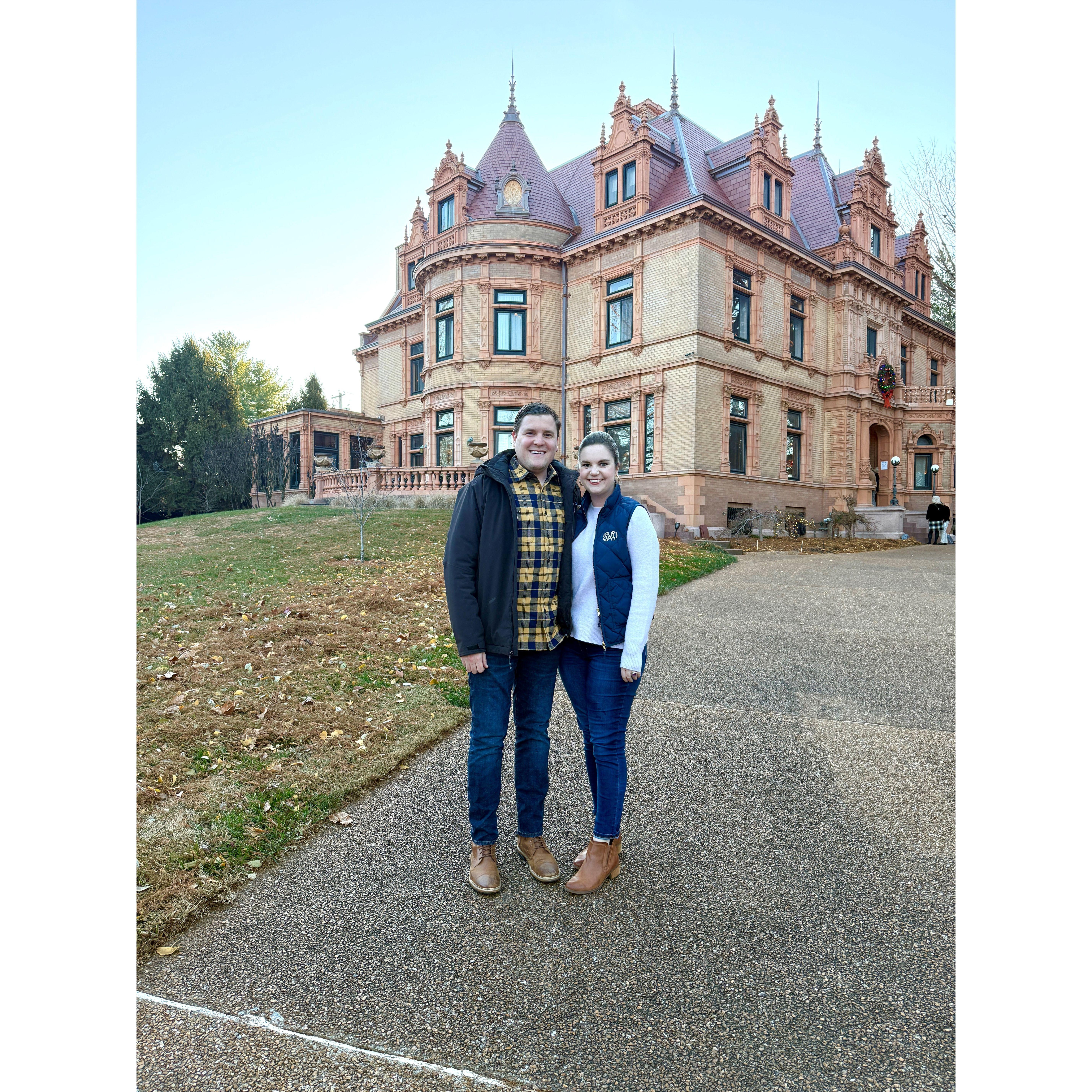 The Magic Chef Mansion in St. Louis. Jenna and Brent took an architectural tour at Christmas!