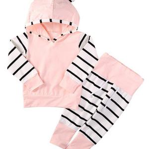 Pink Striped Baby Girl Outfit