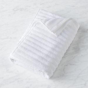 channel white cotton bath towel