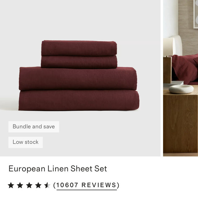 European Linen Sheet Set - King