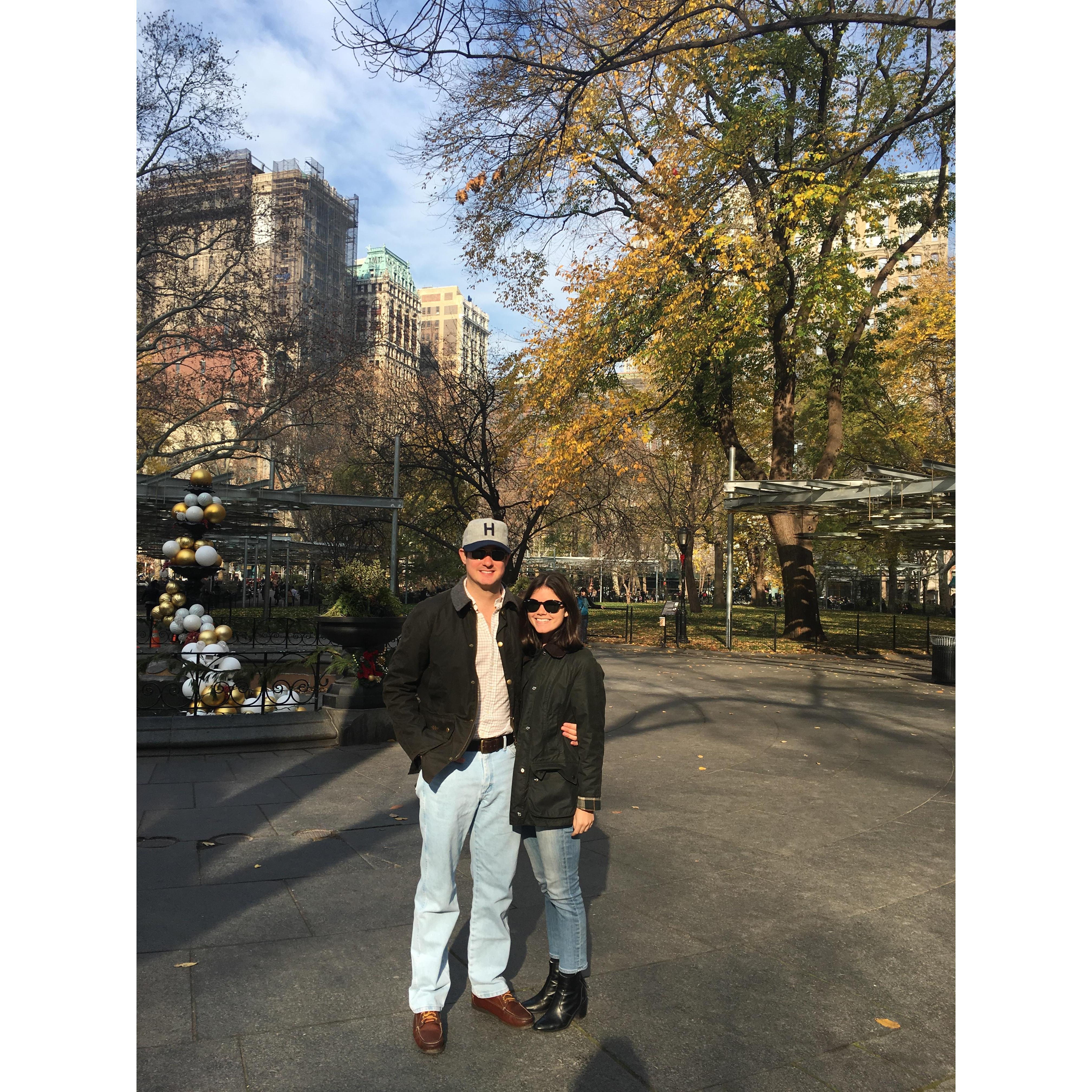 Madison Square Park after eating Shake Shack!